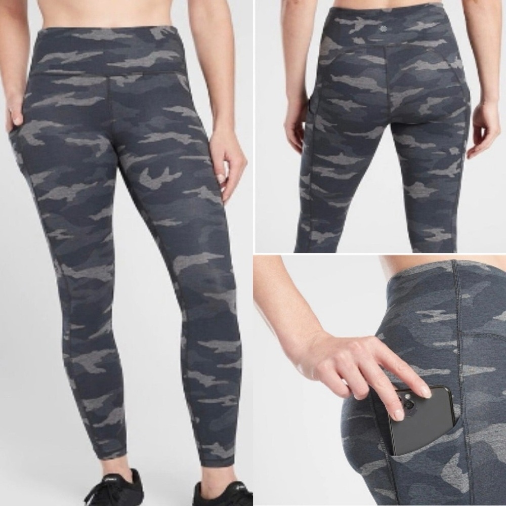 Athleta Ultimate Stash Pocket Camo Women's 7/8 Leggings Tights